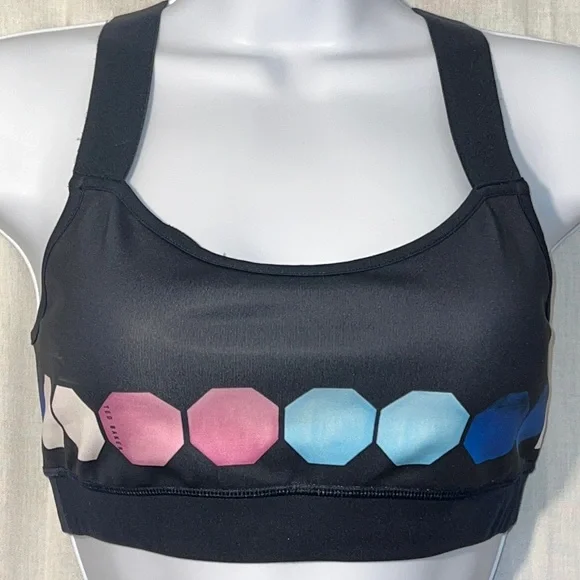 Ted Baker marina mosaic sport bra w rose gold accents matching capri available